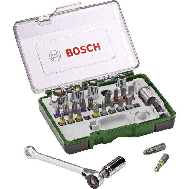 Kit-de-Pontas-e-Soquetes-Bosch-para-parafusar---27-unidades