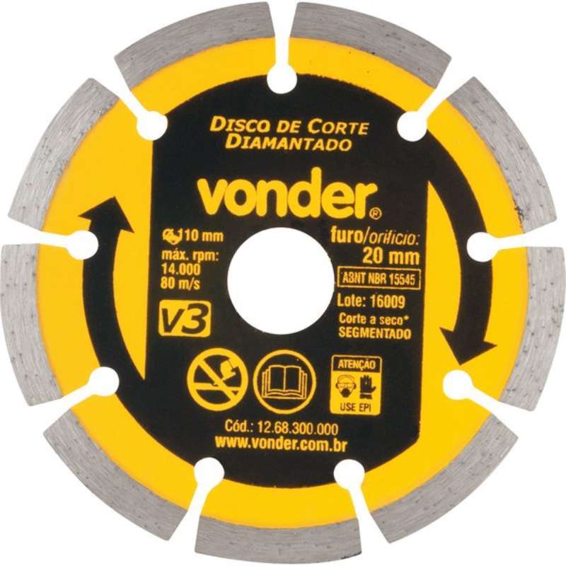 Disco-de-Corte-Diamantado-Vonder-110-mm-Furo-de-20-mm-Segmentado-V3