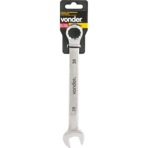 Chave-Combinada-Vonder-20-mm-Em-Aco-Cromo-Vanadio-Cromada-Encartelada