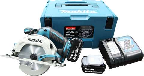 Serra-Circular-a-Bateria-Makita-6.1-2--DHS680RFJ-18V---2-Baterias---Disco---Carregador-e-Maleta