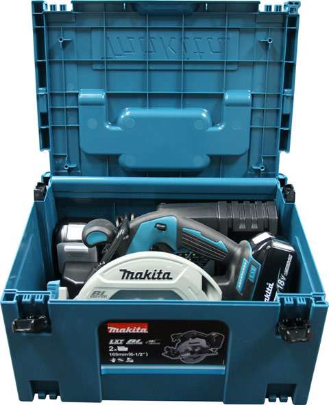 Serra-Circular-a-Bateria-Makita-6.1-2--DHS680RFJ-18V---2-Baterias---Disco---Carregador-e-Maleta
