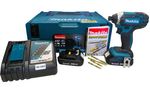 Parafusadeira-de-Impacto-a-Bateria-Makita-DTD152RAJ1-18V---2-baterias---Carregador---Maleta-MAK-PAC-Bit