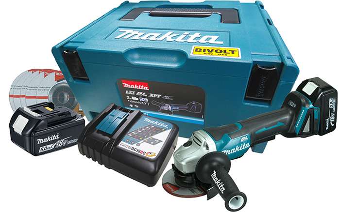 Amoladora Makita Makita Dga458Zx1 Esmerilhadeira Angular A Bateria