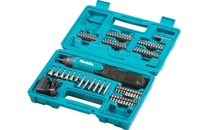 Parafusadeira-Dobravel-a-Bateria-Makita-DF001DW-3.6V---Carregador-Bivolt---81-Acessorios---Maleta