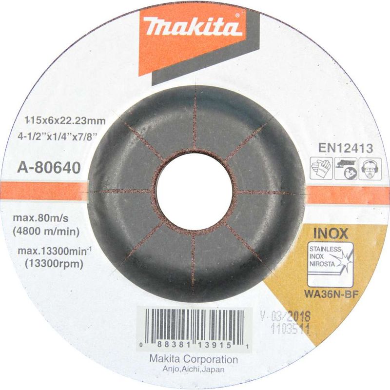 Disco-de-Desbaste-Makita-A-80640-115x6x22.23mm-WA36N