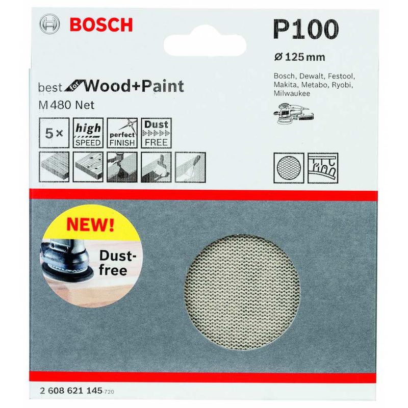 Disco-de-Lixa-Bosch-M480-Best-for-Wood---Paint-125mm-G100---5-unidades