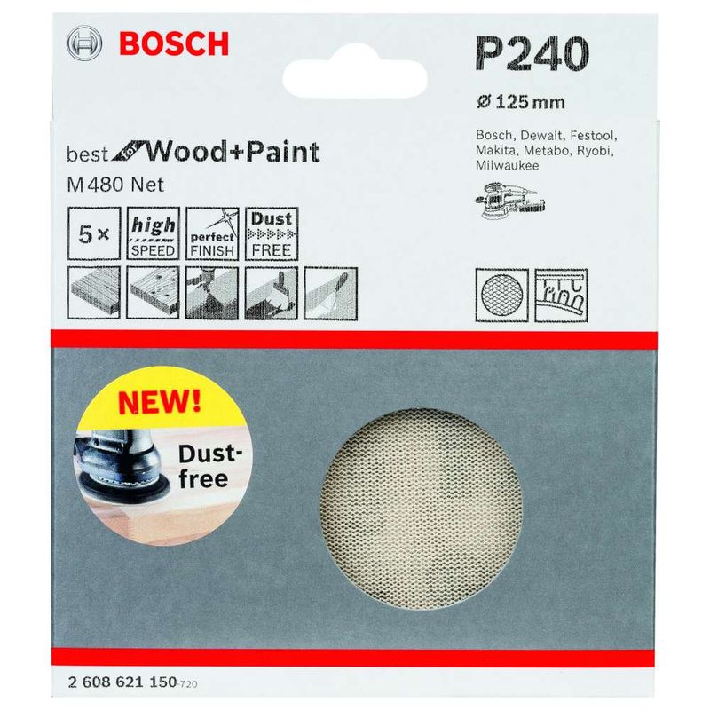 Disco-de-Lixa-Bosch-M480-Best-for-Wood---Paint-125mm-G240---5-unidades