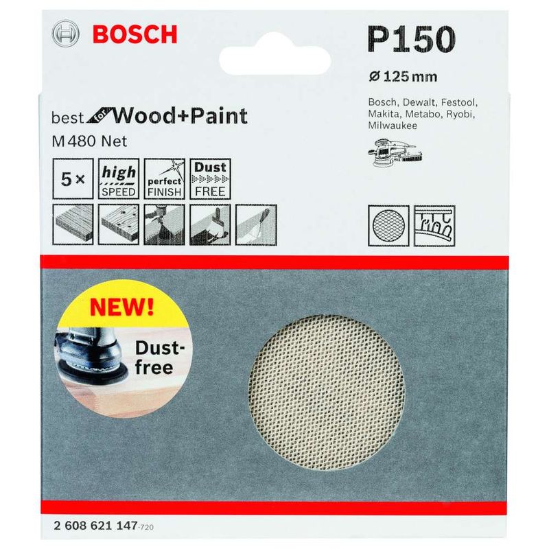 Disco-de-Lixa-Bosch-M480-Best-for-Wood---Paint-125mm-G150---5-unidades