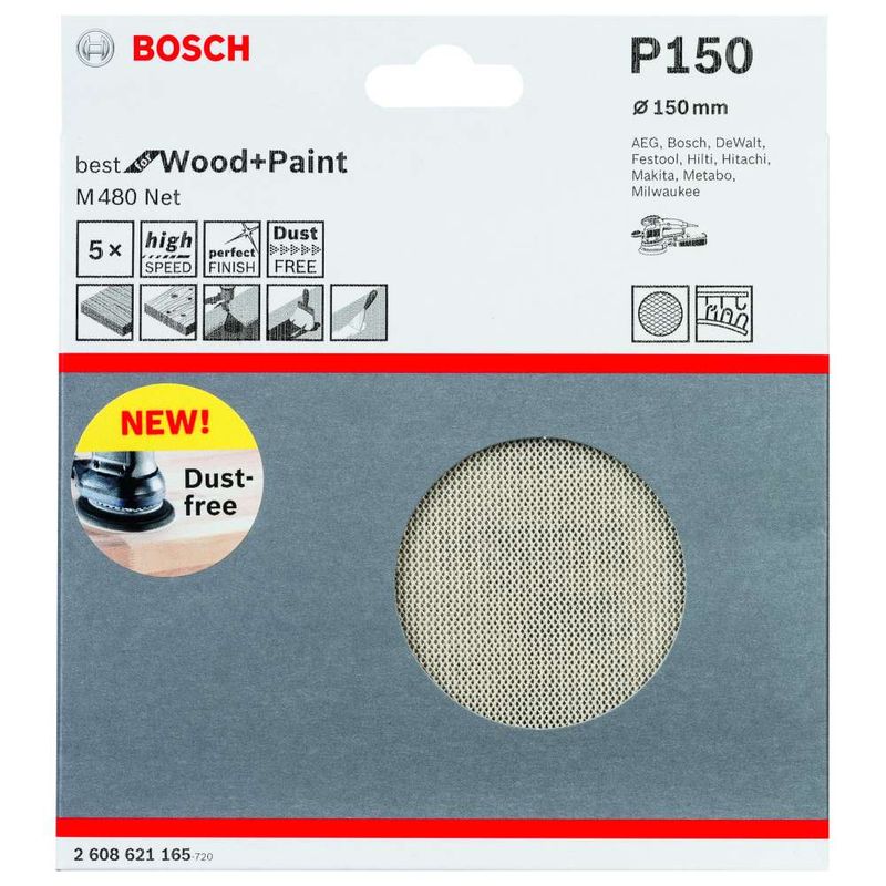 Disco-de-Lixa-Bosch-M480-Best-for-Wood---Paint-150mm-G150---5-unidades