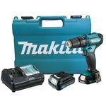 Parafusadeira-Furadeira-de-Impacto-a-Bateria-Makita-3-8--HP333DWY-12V---2-baterias---Carregador---Maleta-Bit