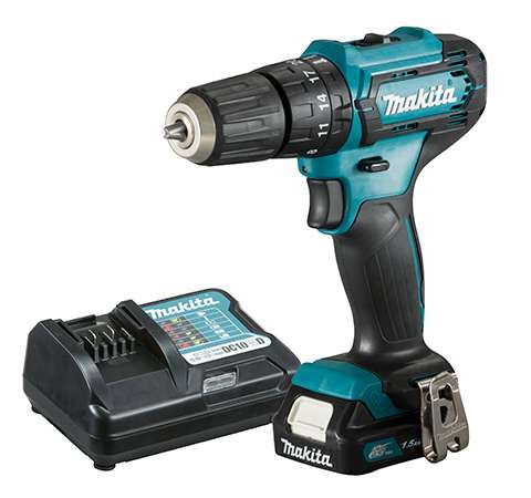 Kit-Combo-Makita-Parafusadeira-Furadeira-De-Impacto-12V-HP333DWYX3---Aparador-de-Grama-a-Bateria-12V-UR100DZX--Bateria-de-ions-de-litio-12V-BL1021B