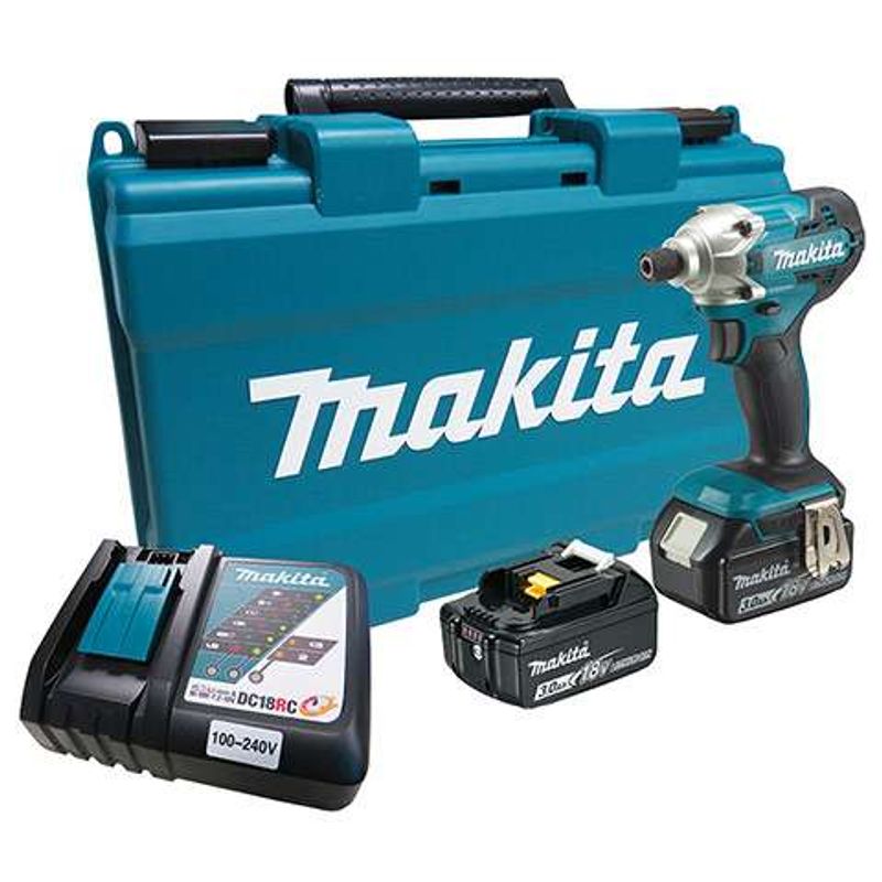 Parafusadeira-de-Impacto-a-Bateria-Makita-DTD156RFE-18V---2-baterias---Carregador---Maleta