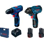 Combo-Bosch-12V-com-1-Chave-de-Impacto-GDR-120-LI---1-Parafusadeira-GSR-120-LI---2-Baterias-20Ah---Carregador-Bivolt---Maleta