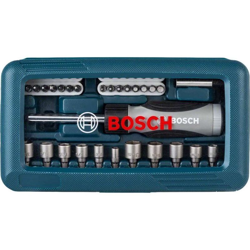 Kit-de-Pontas-e-Soquetes-Bosch-para-parafusar-com-46-unidades