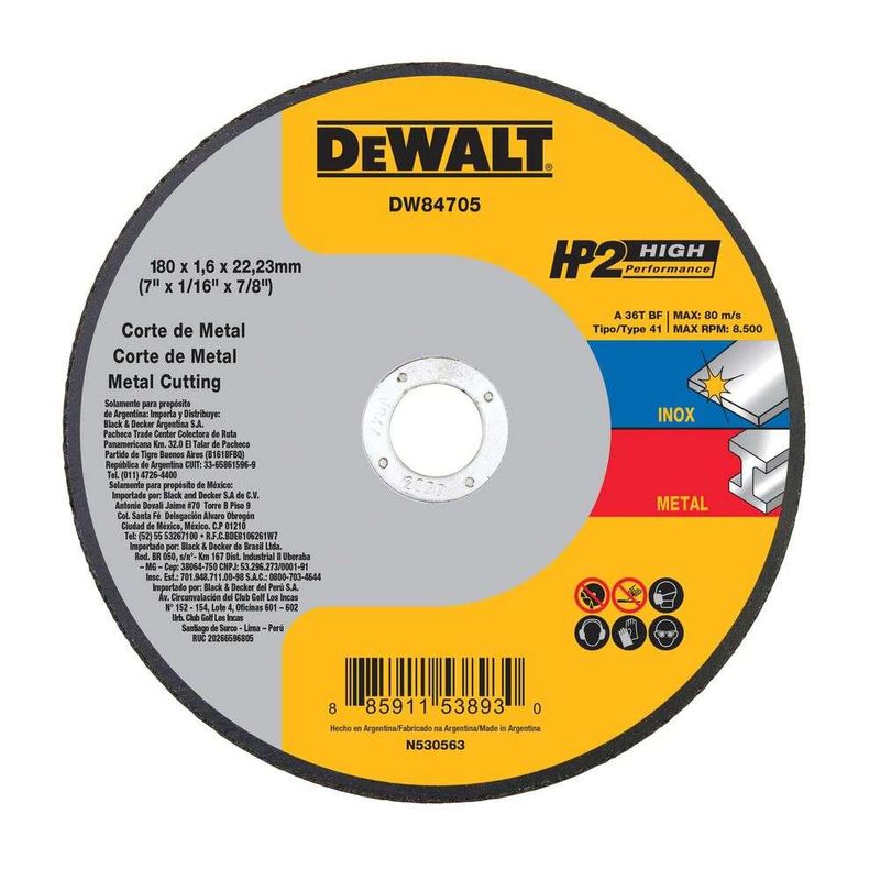 Disco-de-Corte-Dewalt-7--DW84705-Hp12-Performance-Superior