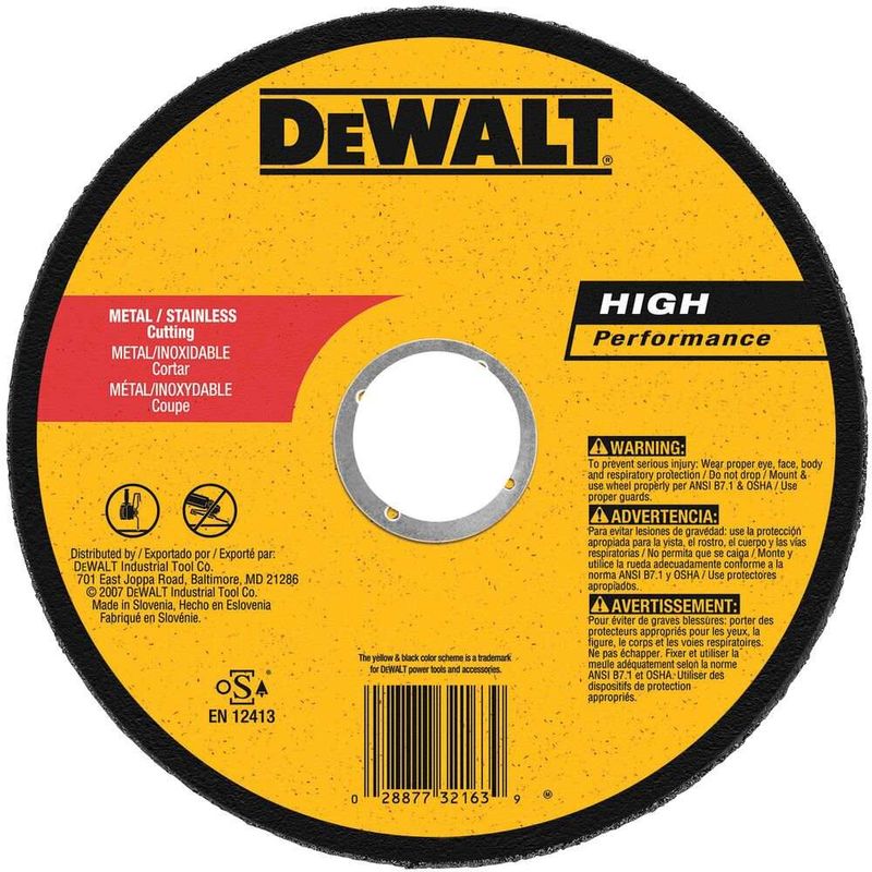 Disco-de-Corte-Fino-Dewalt-7-8--DW8065-AR-Metal---Inox-7--X-7-8--X-16-mm