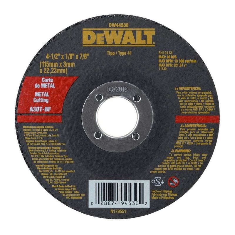 Disco-de-Corte-Dewalt-DW44530-Metal-4.1-2--X-7-8--X-3-mm