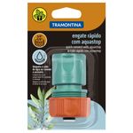 Engate-Rapido-com-Tramontina-Aquastop-em-Plastico-para-Mangueira-5-8--e-3-4-