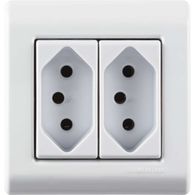 Caixa de Sobrepor Tramontina com 2 Tomadas 2P+T 10 A 250 V LizFlex Branca