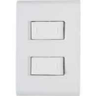 Conjunto 4x2 com 2 Interruptores Paralelos Tramontina Liz 10 A 250 V Branco