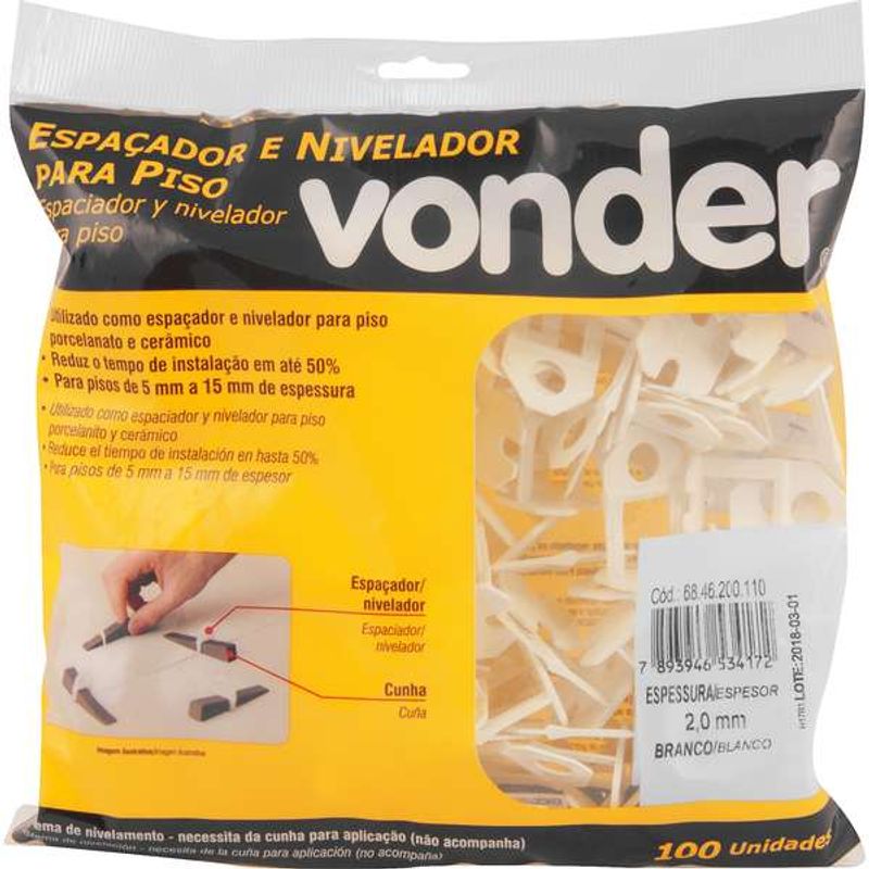 Espacador-e-Nivelador-Para-Piso-Vonder-20-mm-Branco