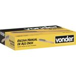 Escova-Manual-Vonder-com-Cerdas-de-Aco-Inox-3-Fileiras-com-Cabo-de-Madeira