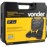 Parafusadeira-Furadeira-a-Bateria-Vonder-3-8--PFV-074-12V-Carregador-Bivolt-Automatico-Jogo---74-Pecas