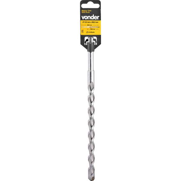 Broca-com-Encaixe-Tipo-Sds-Plus-Vonder-130-mm-X-200-mm-X-260-mm