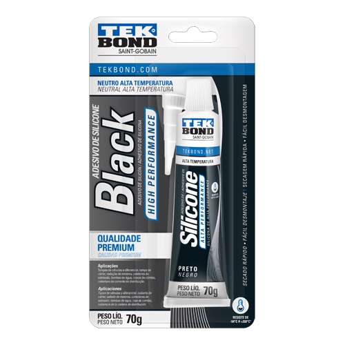 Adesivo de Silicone Neutro Alta Performance Oximico Black 85g - Tekbond