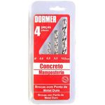 Jogo-de-Brocas-Dormer-HSS-para-Concreto-A800-4-pecas