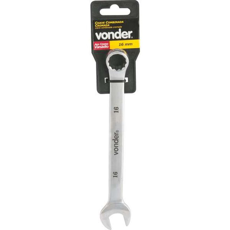 Chave-Combinada-Vonder-16-mm-Em-Aco-Cromo-Vanadio-Cromada-Encartelada