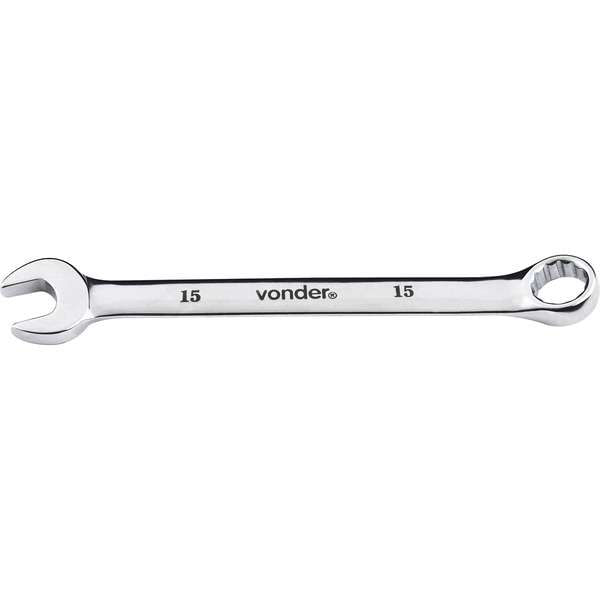 Chave-Combinada-Vonder-15-mm-Em-Aco-Cromo-Vanadio-Cromada-Encartelada