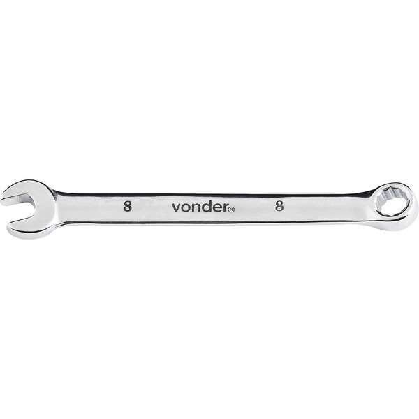 Chave-Combinada-Vonder-8-mm-Em-Aco-Cromo-Vanadio-Cromada-Encartelada