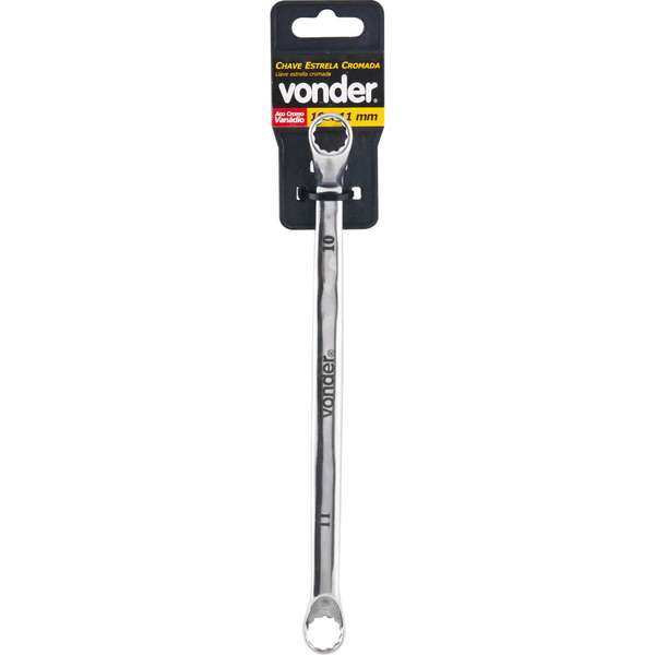 Chave-Estrela-Vonder-10-mm-X-11-mm-Em-Aco-Cromo-Vanadio-Cromada-Encartelada