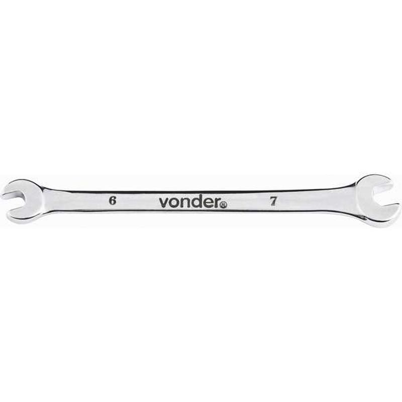 Chave-Fixa-Vonder-6-mm-X-7-mm-Em-Aco-Cromo-Vanadio-Cromada-Encartelada