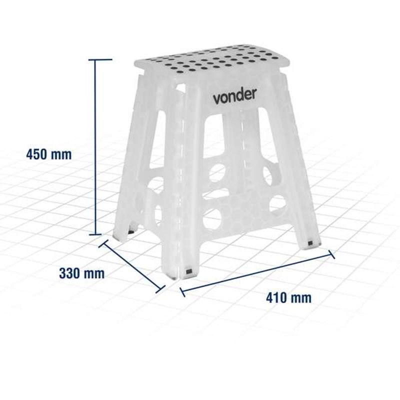 Banqueta-Plastica-Vonder-Dobravel-Branca-Altura-450-mm