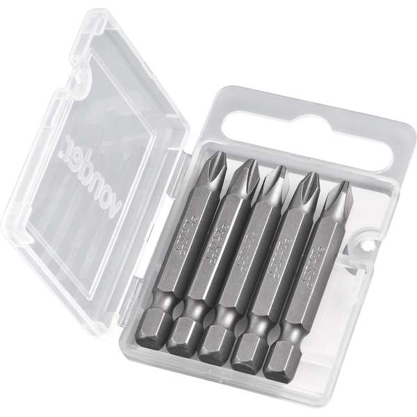 Bits-Ponteira-Phillips-Vonder-com-Encaixe-1-4--Nº-2-X-50-mm-Cartela-com-5-Pecas
