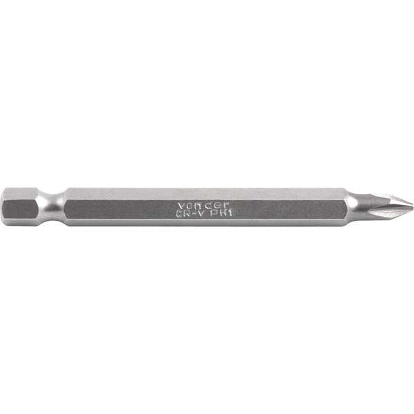 Bits-Ponteira-Phillips-Vonder-com-Encaixe-1-4--Nº-1-X-75-mm-Cartela-com-5-Pecas
