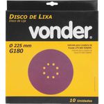 Disco-de-Lixa-Vonder-com-225mm-Grao-180-Para-A-Lixadeira-Lpv-600-E-Lpv-1000