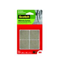 Feltro Sintético para Móveis Leves 3M Scotch Quadrado Marrom Grande