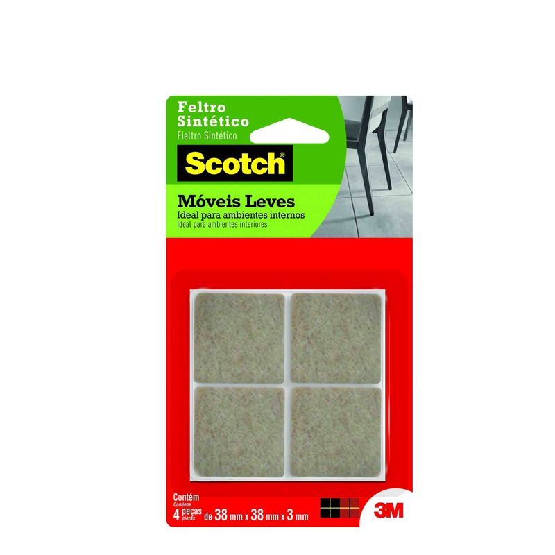 Feltro-Sintetico-para-Moveis-Leves-3M™-Scotch™-Quadrado-Marrom-Grande