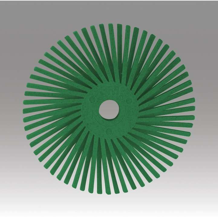 Disco-Bristle-3M™-Scotch-Brite™-Radial-76-2mm-Furo-12-7mm-grao-50-Verde