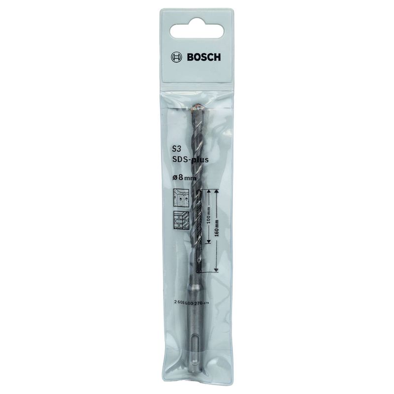 Broca-Bosch-SDS-Plus-1-para-concretos-Ø-8-x-100-x-160mm