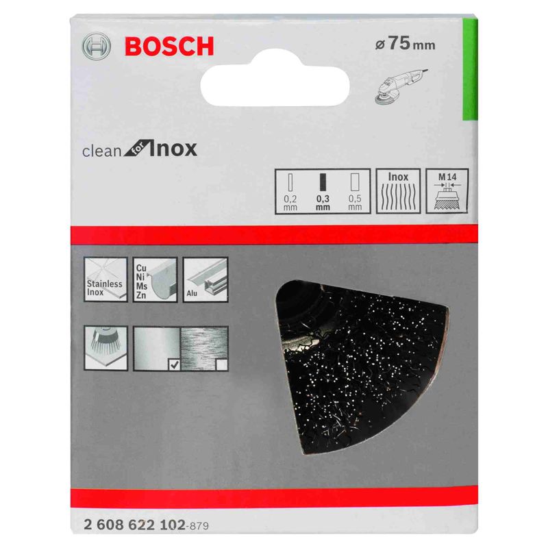 Escova-de-aco-Bosch-copo-para-esmerilhadeira-arame-ondulado-inoxidavel-75mm