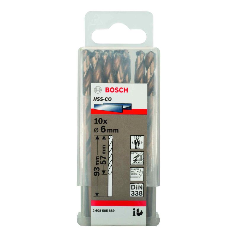 Broca-para-Metal-Bosch-Aco-Rapido---Liga-de-Cobalto-HSS-Co-60mm---10-unidades