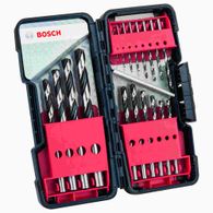 Broca para Metal Aço Rápido HSS-PointTeQ ToughBox Bosch 1,0-10,0mm - 18 unidades