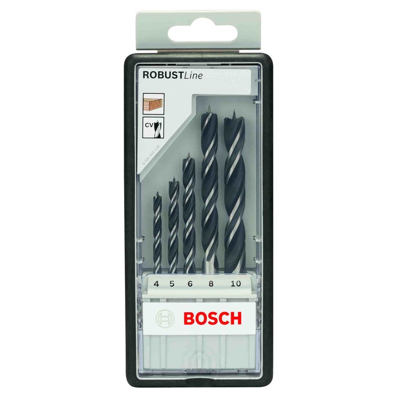 Jogo-de-Brocas-para-Madeira-Bosch-Robust-Line-3-Pontas-40-100mm---5-unidades