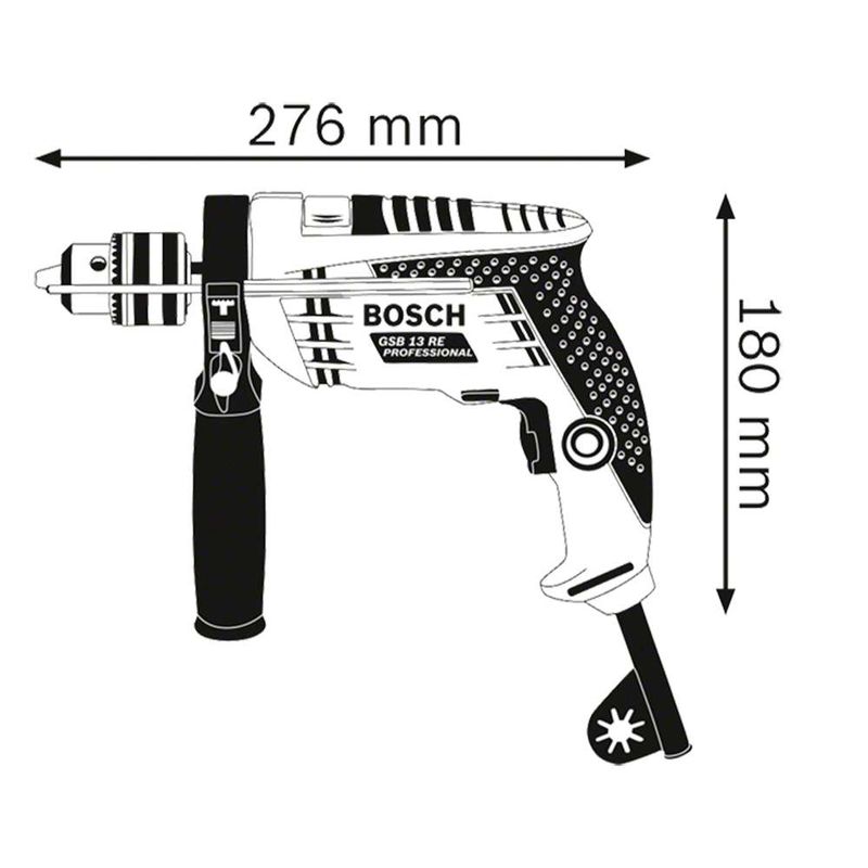 Furadeira-de-Impacto-Bosch-GSB-13-RE-650W---5-Brocas---Maleta-110V