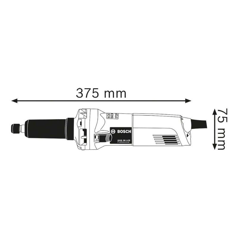 Retífica Elétrica Reta 650W GGS28 CE Bosch