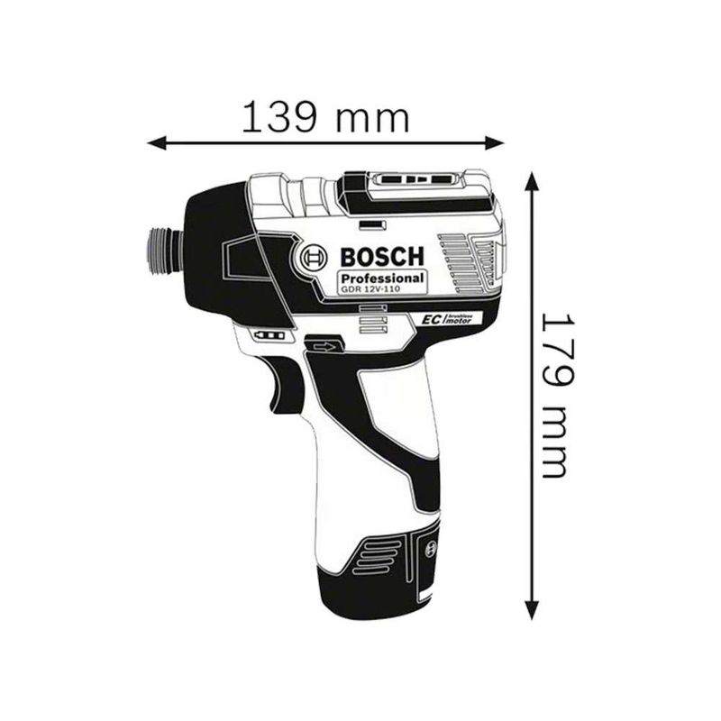 Chave-de-Impacto-a-Bateria-de-1-4--Bosch-GDR-12V-110-110Nm-12V-sem-Bateria-e-sem-Carregador